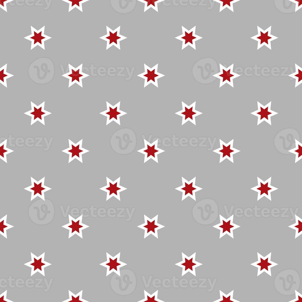 Seamless pattern of stars on a grey background photo