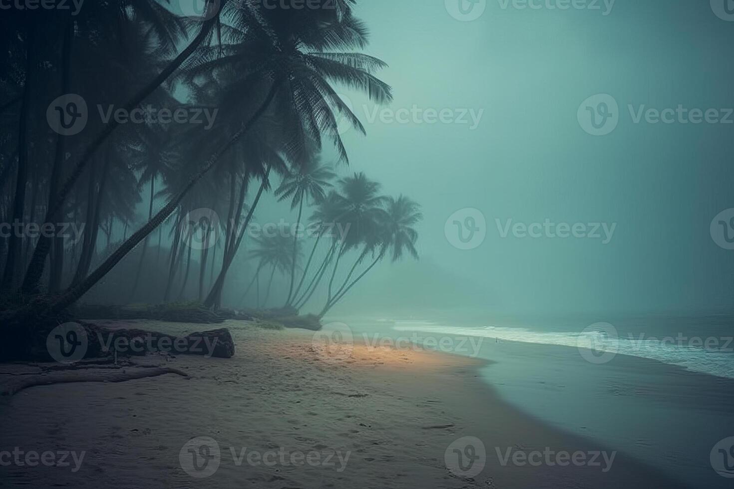Tropical Foggy Beachscape photo