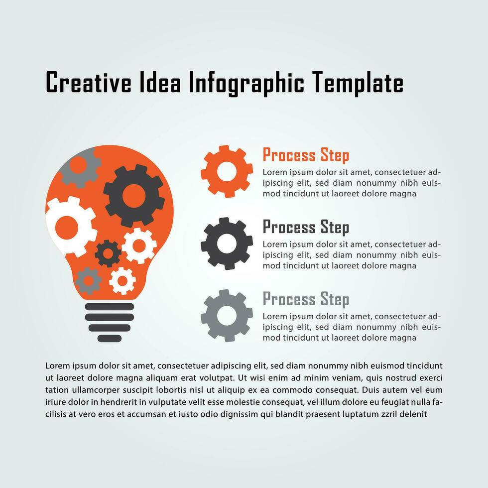 Creative Idea Infographic Template vector