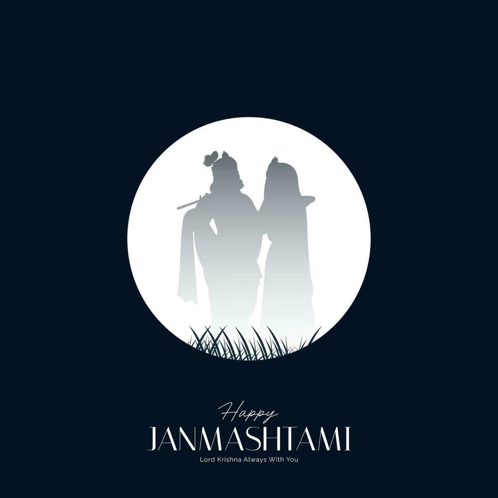 Happy Janmashtami Design Concept Social Media Post vector