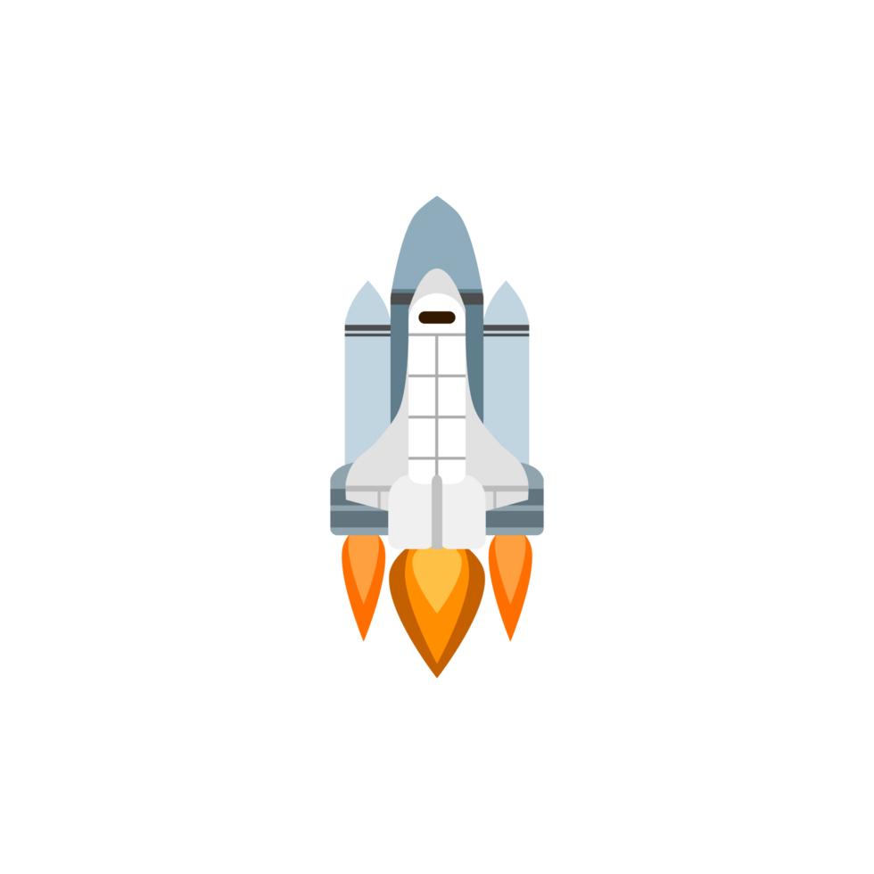 Spaceship takes off into the night sky on a mission png