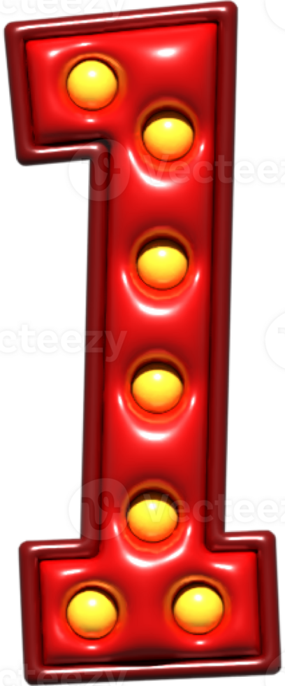 Shiny Red 3D Lowercase Letter L png
