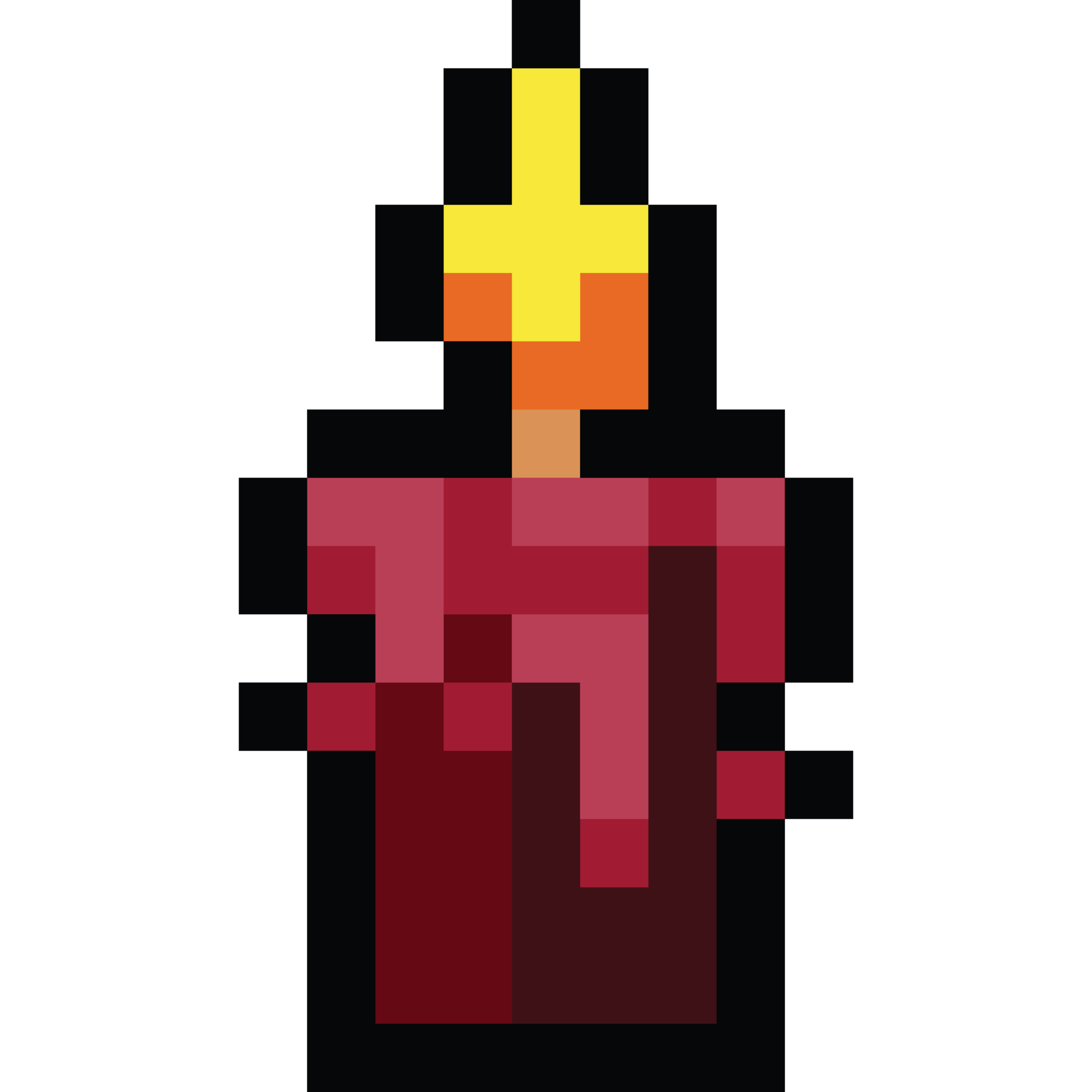 Pixel art red candle icon 27950954 PNG