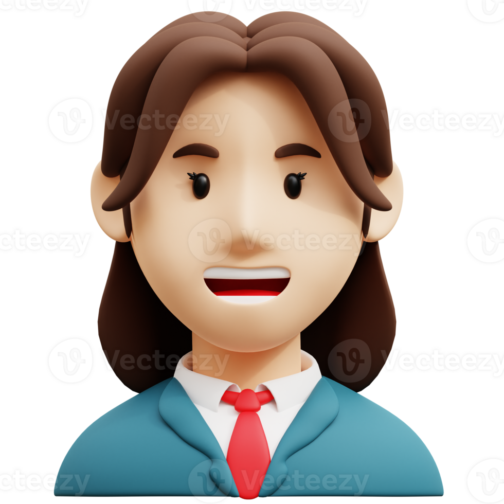 o negócio mulher 3d avatar personagem ilustrações png