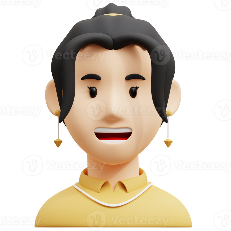 Stylish Aunty 3D Avatar Character Illustrations png
