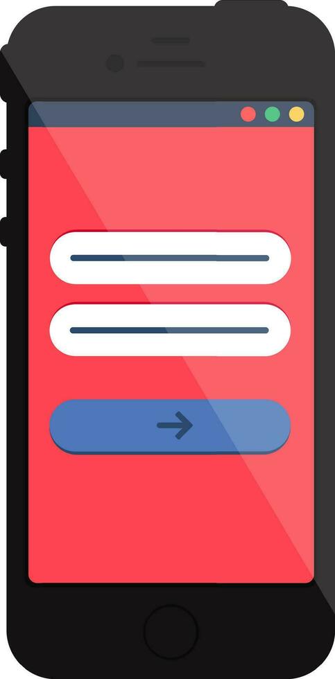 Website Mobile Application In Smartphone vector