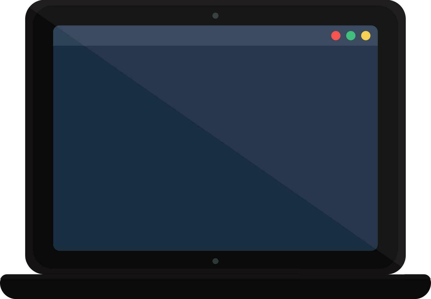 Laptop Gadget With Display Off vector