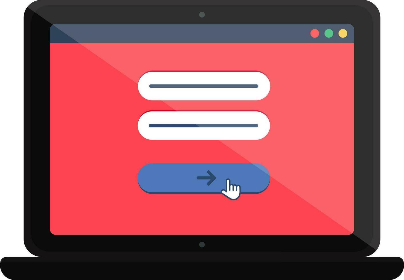 Web Page Menu On Screen Of Digital Gadget vector