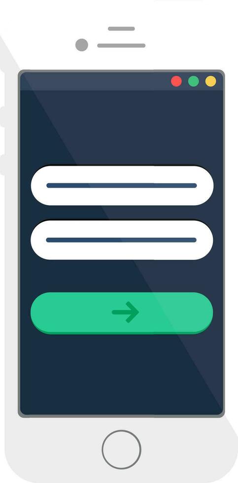 Account Login Authentication Page vector