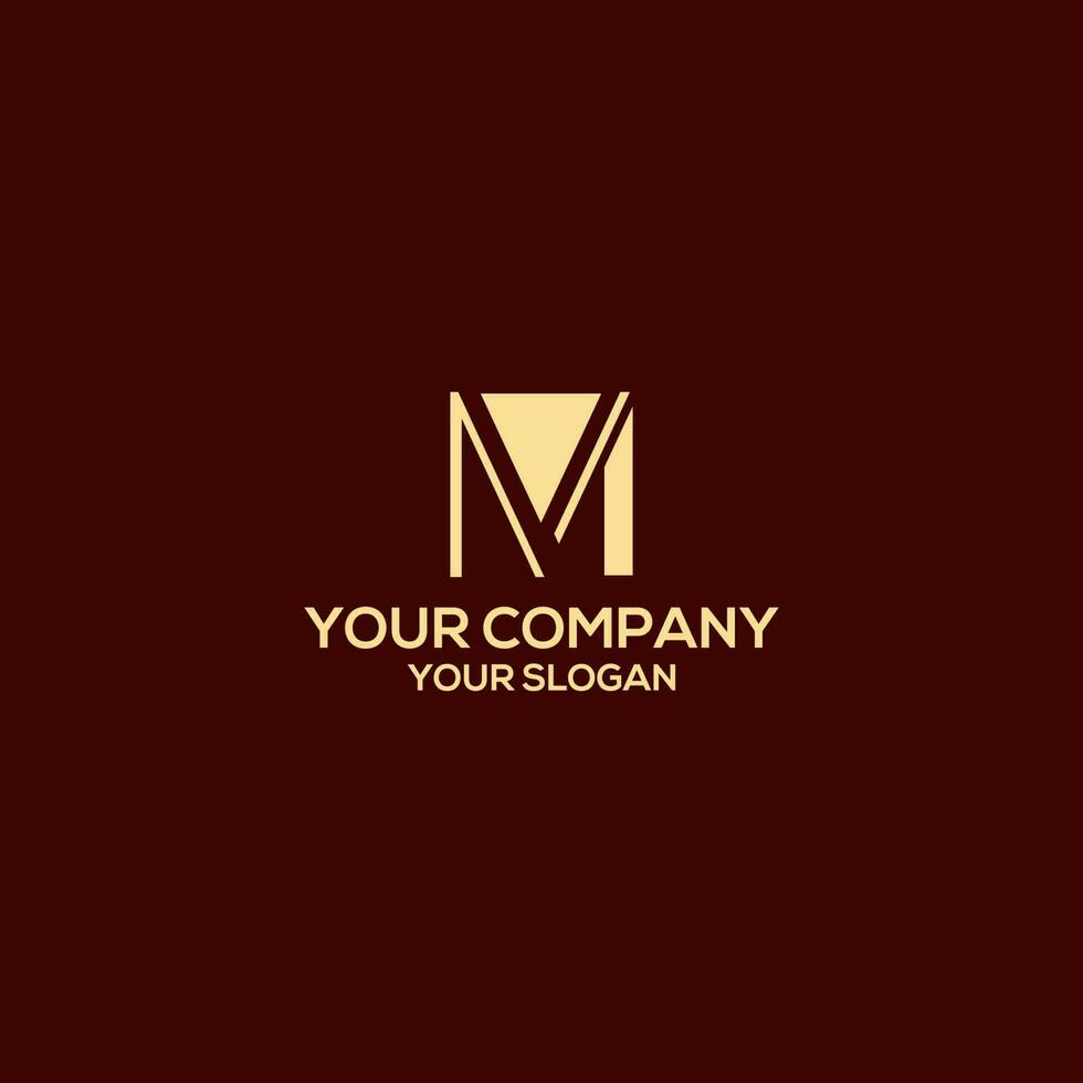 MV simple logo design vector