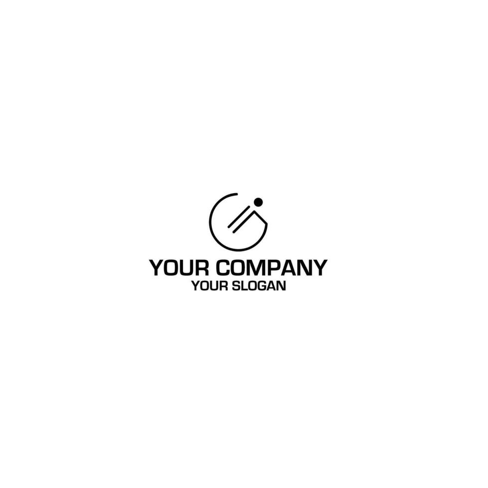 Line GI Logo Design Vector