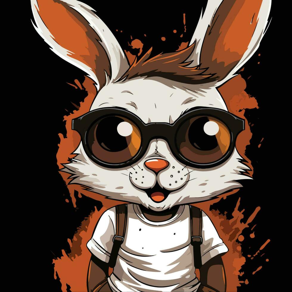 character rabbit cartoon style vector