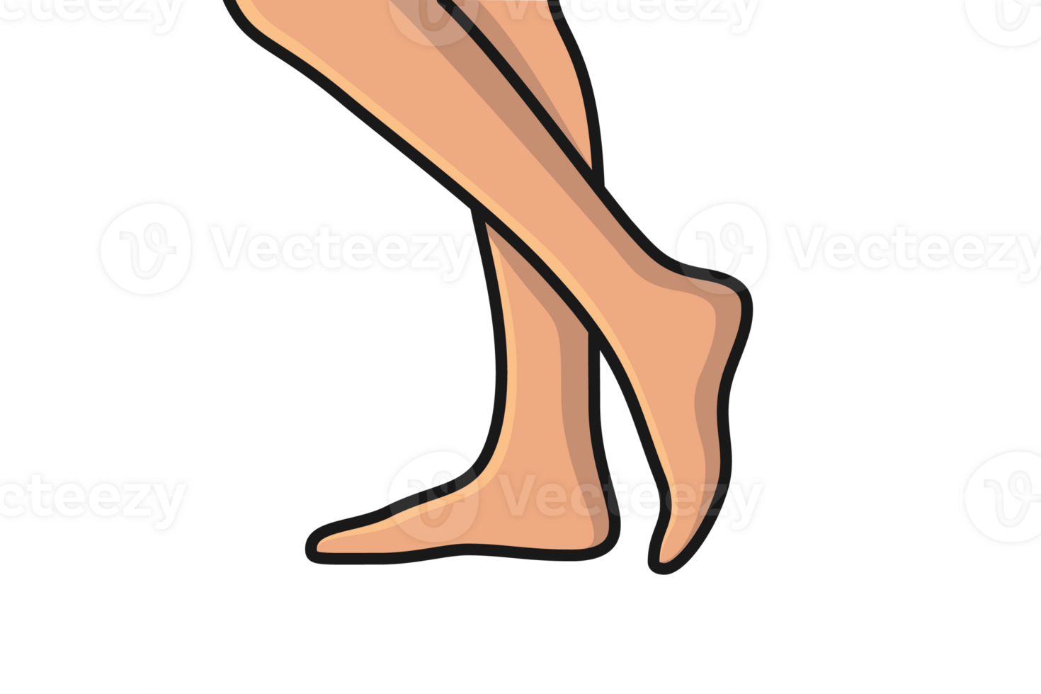 Human Feet Pair vector illustration. png