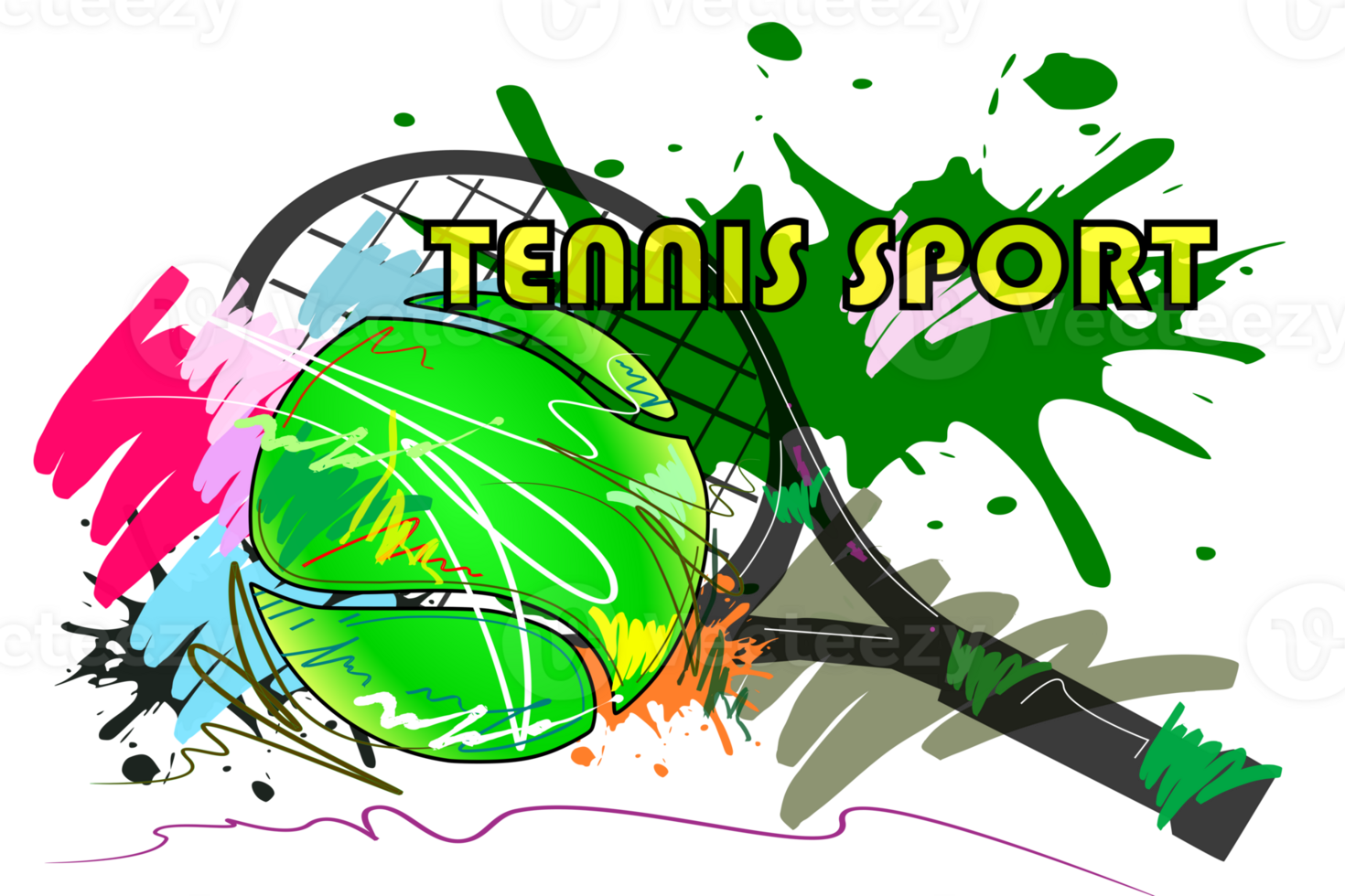 tennis des balles sport art et brosse coups style png