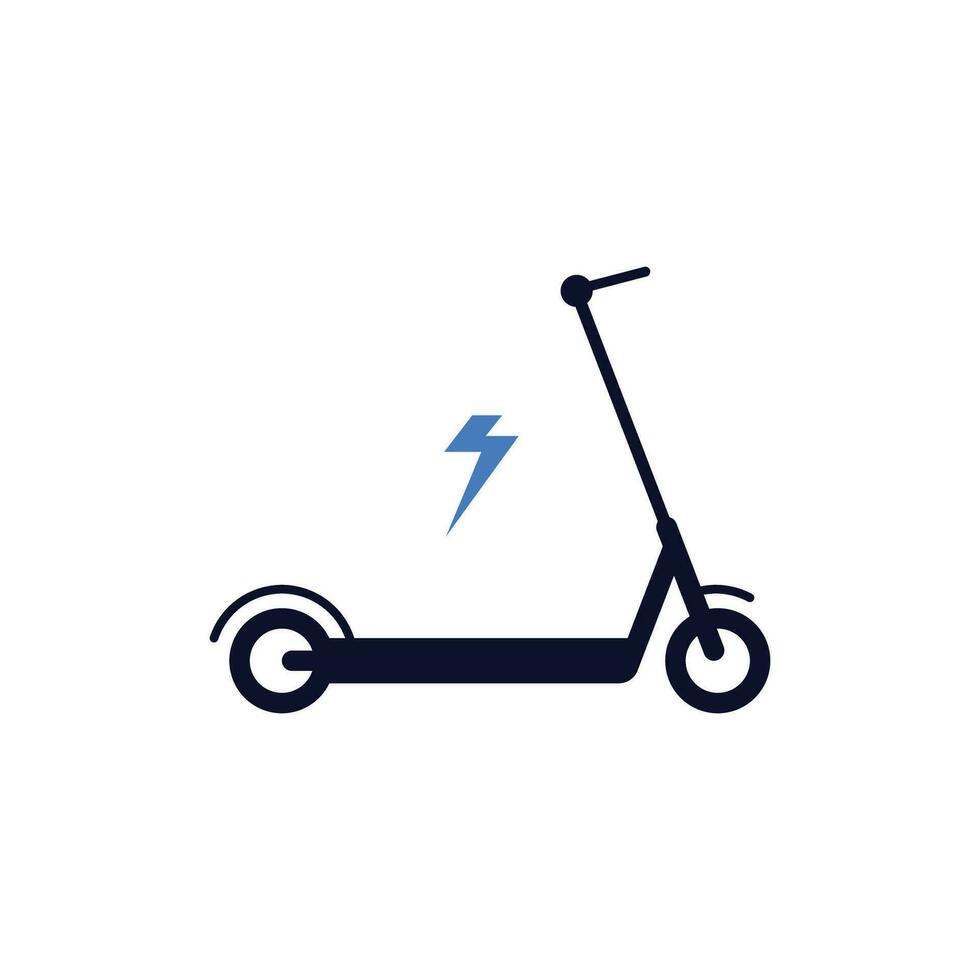 Electric Scooter Logo Template Vector Illustration Isolated on White Background