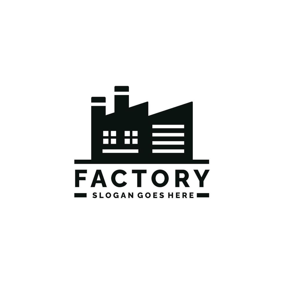 Factory logo design vector illustration