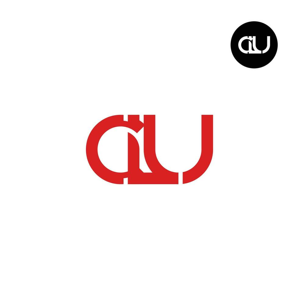 Letter CLU Monogram Logo Design vector