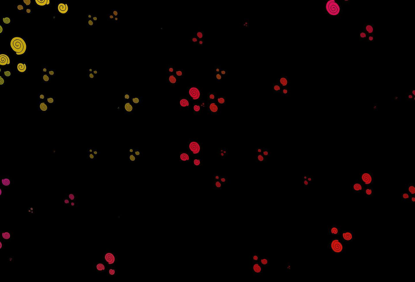 Dark Red, Yellow vector pattern with bent ribbons.