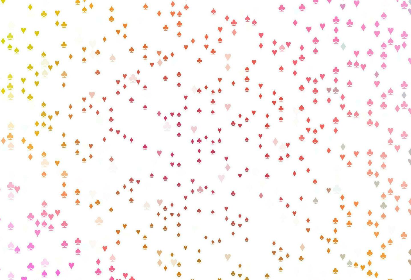Light Pink, Yellow vector background with cards signs.