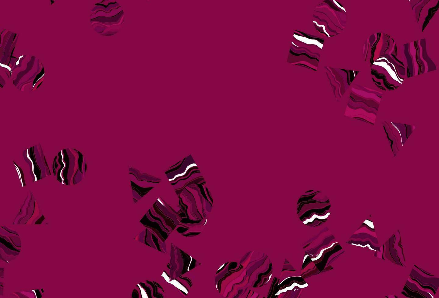 Light Pink vector cover in polygonal style with circles.