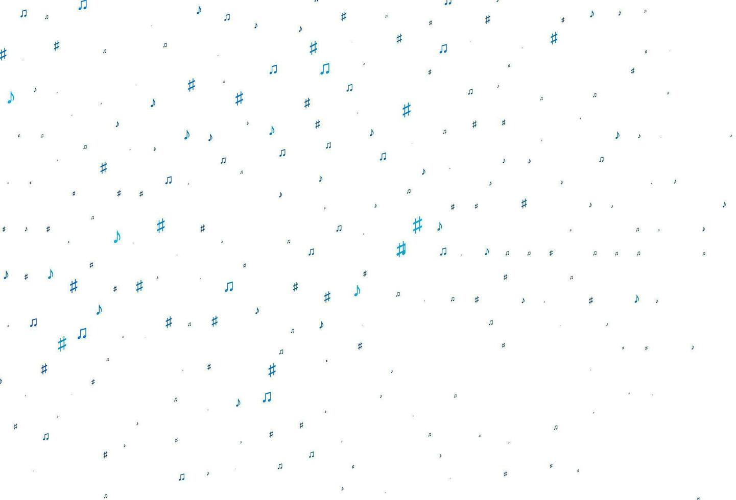 Light BLUE vector backdrop with music notes.