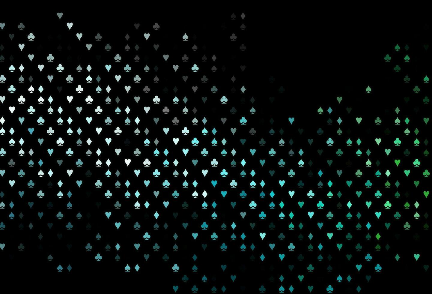 Dark Blue, Green vector pattern with symbol of cards.