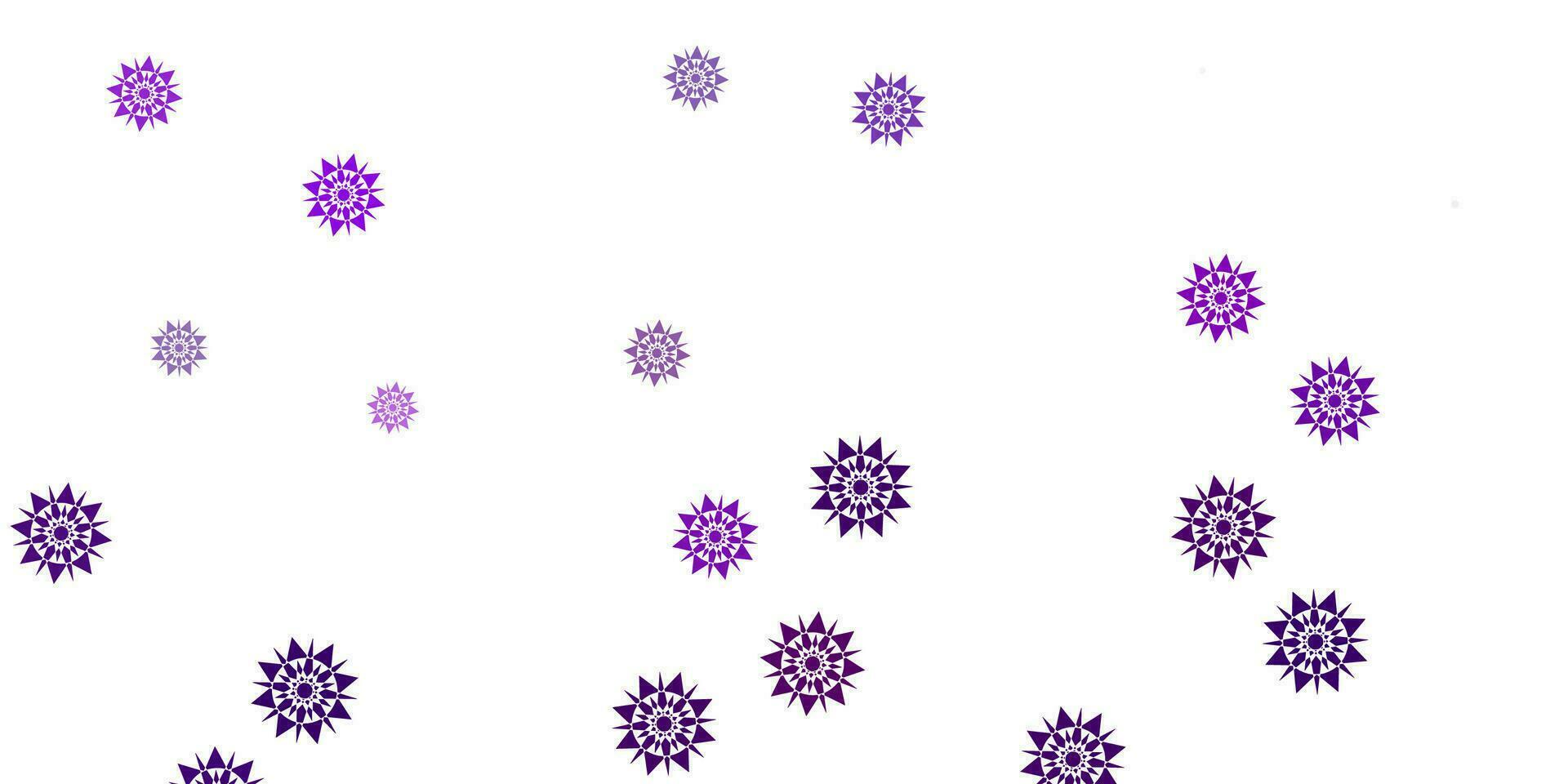 Light pink vector texture with bright snowflakes.