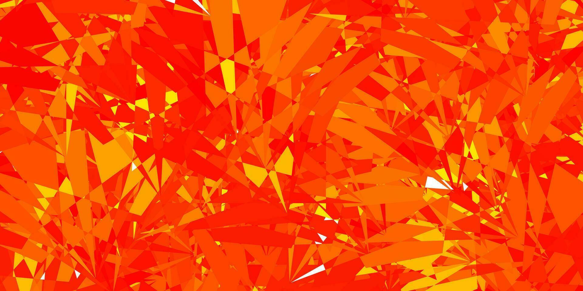 Light Orange vector background with triangles.