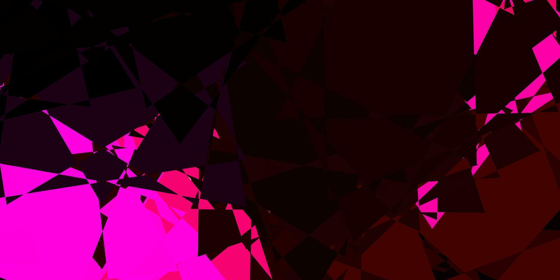 Dark Pink vector texture with random triangles.