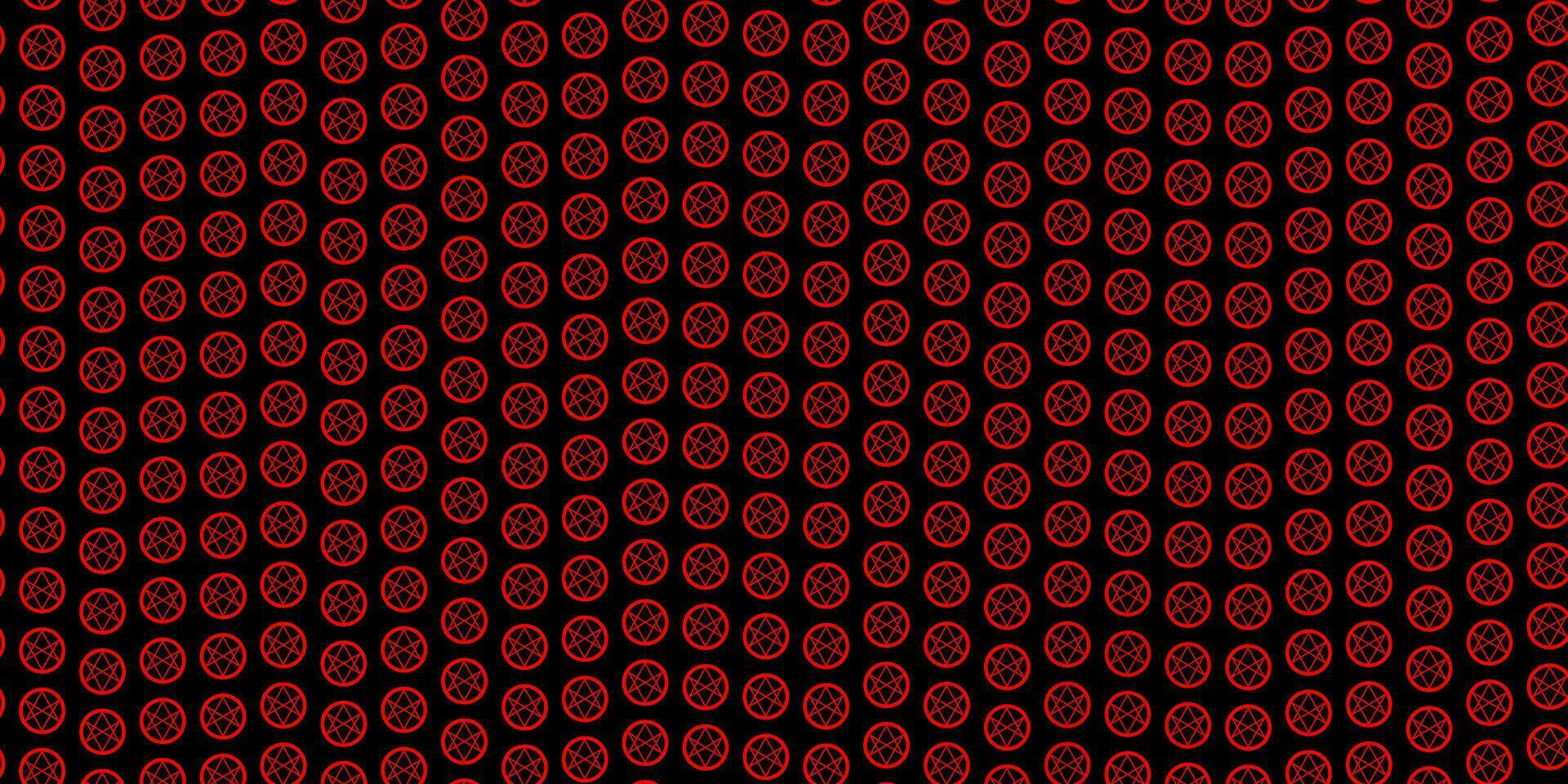 Dark Orange vector backdrop with mystery symbols.