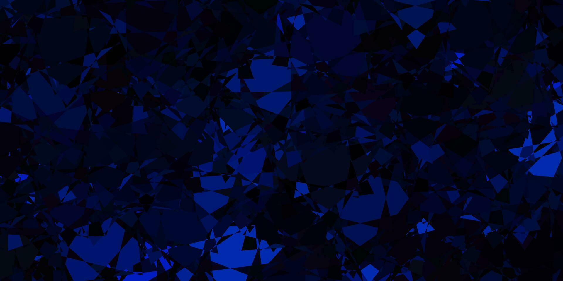 Dark BLUE vector template with triangle shapes.