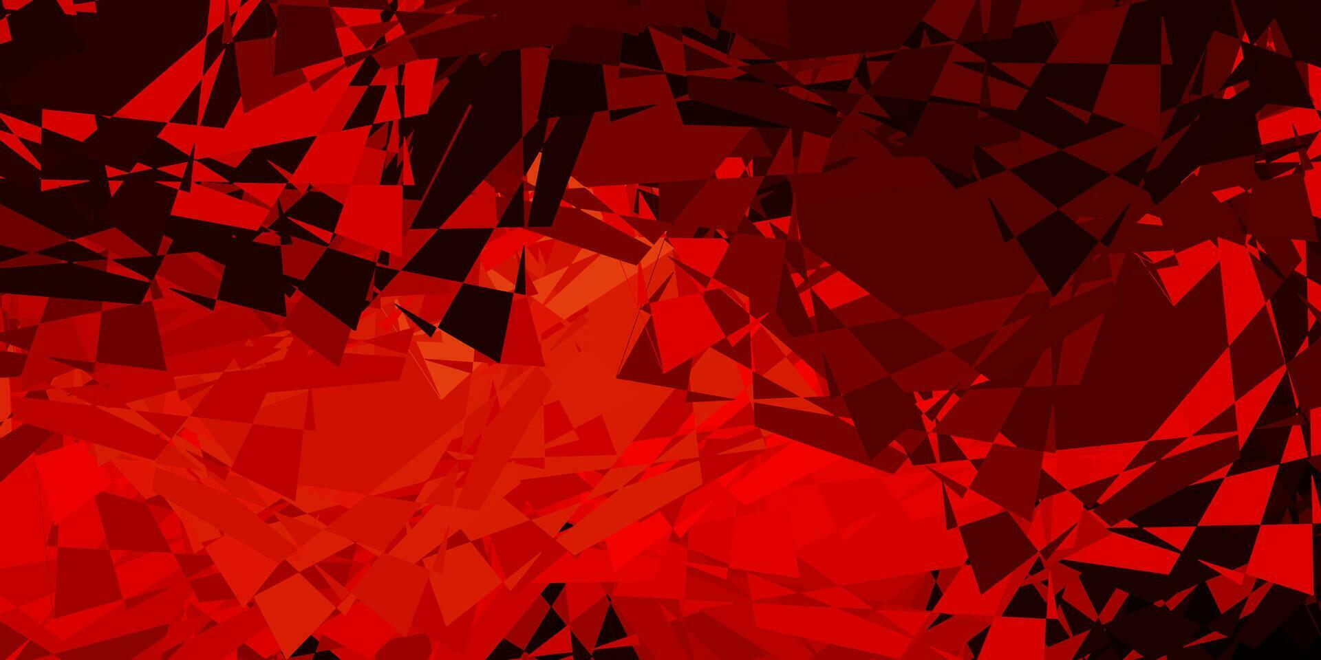 Dark Orange vector texture with random triangles.