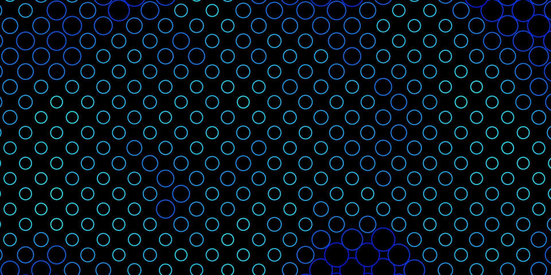 Dark BLUE vector template with circles.