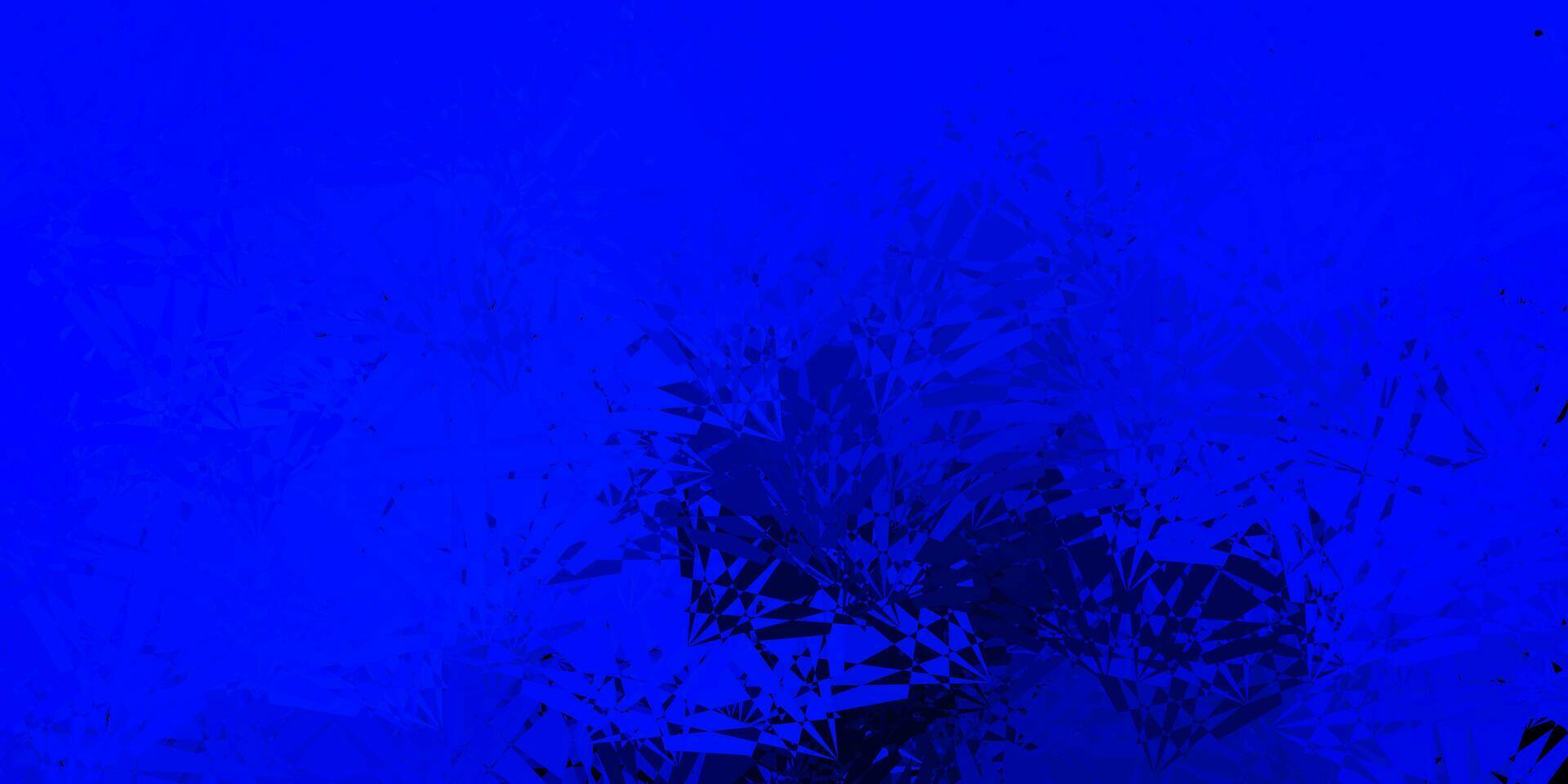 Dark BLUE vector texture with random triangles.
