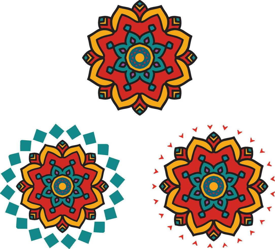 Alpona Mandala vector