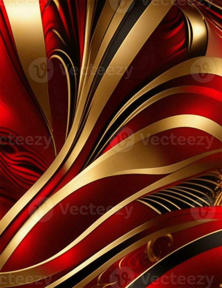 gift abstract background, red and black, gold illustration elements photo