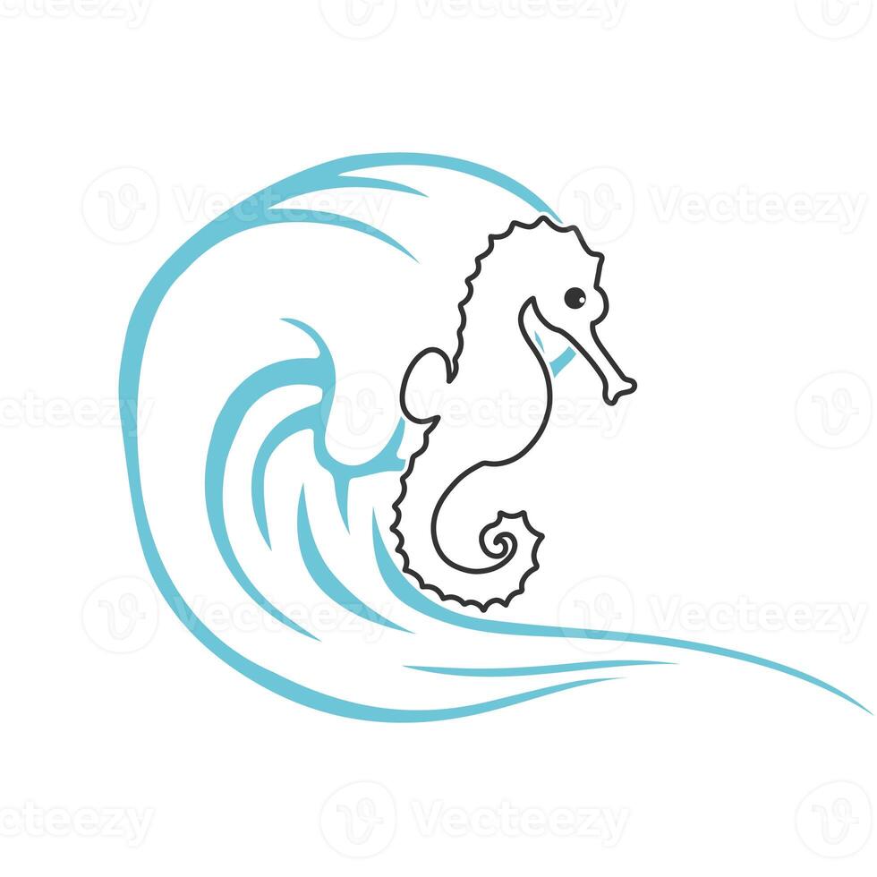 Seahorse unique design vector illustration photo