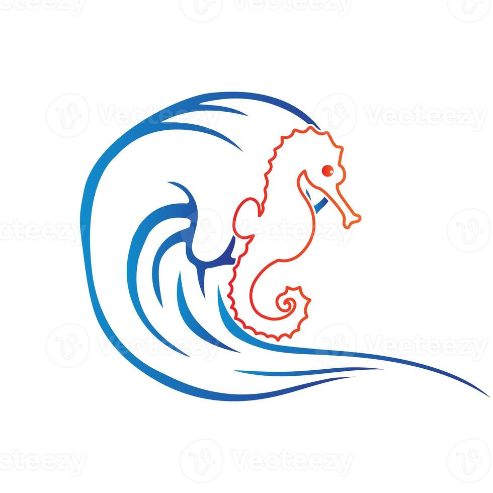 Seahorse unique design vector illustration photo