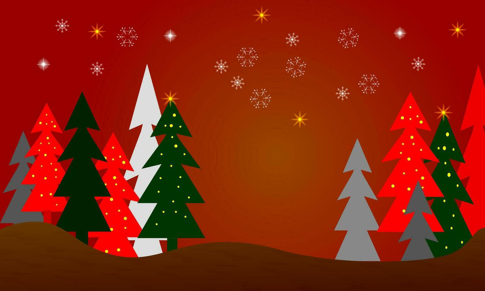 stage pedestal or platform. winter christmas red background with tree xmas. vector