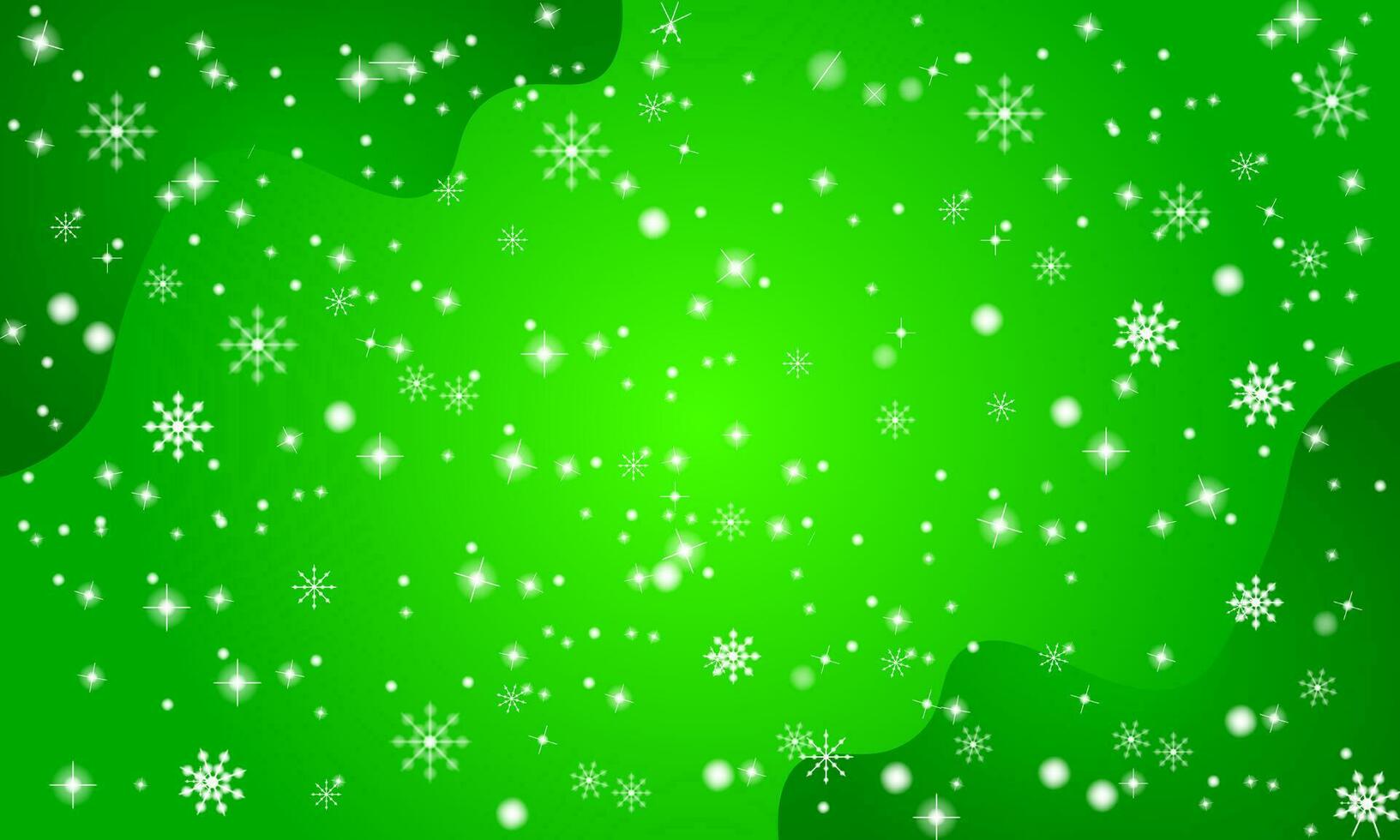 Christmas background for winter season, green, snow, blank text, space for text. vector