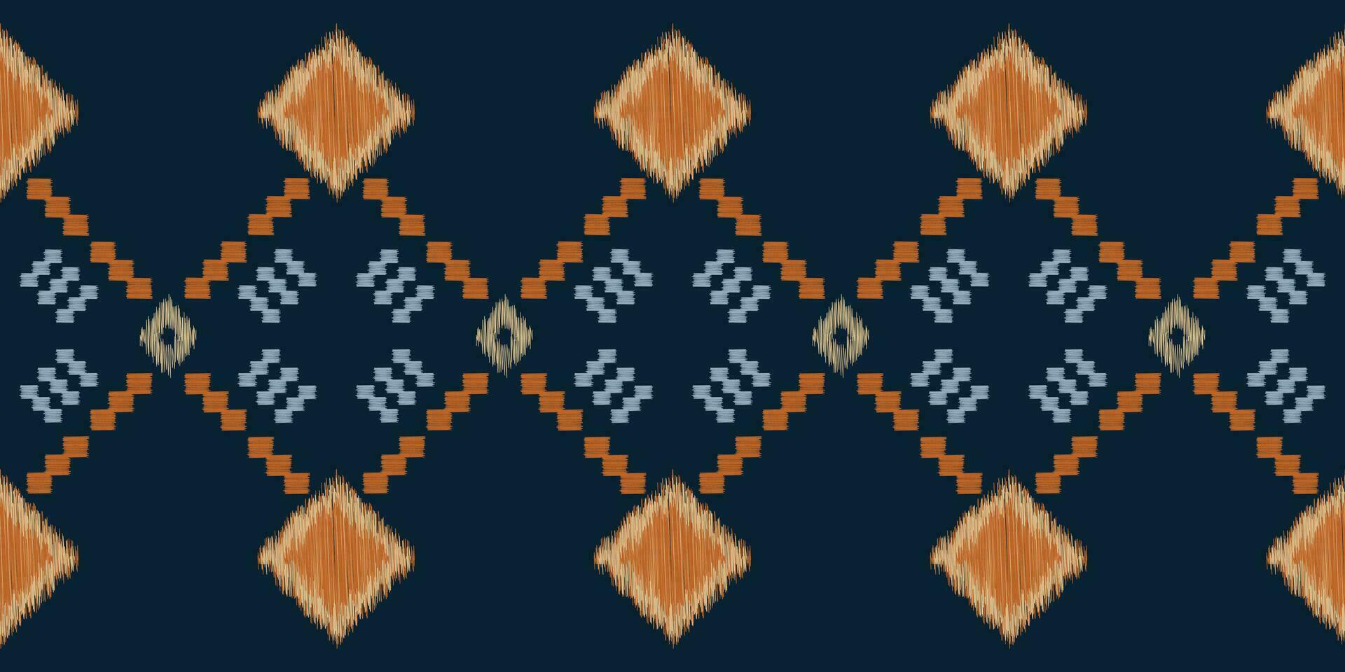 Ethnic Ikat fabric pattern geometric style.African Ikat embroidery Ethnic oriental pattern blue background. Abstract,vector,illustration.Texture,clothing,frame,decoration,carpet,motif. vector