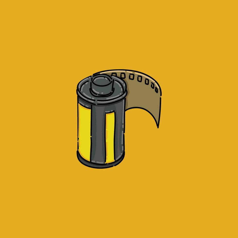 Camera film roll, vector illustration design