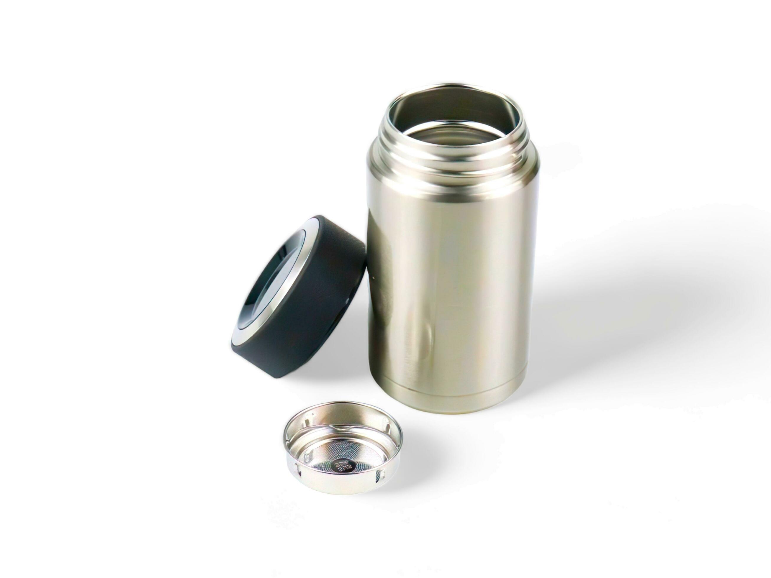 Silver stainless mini thermos on a white background 27954132 Stock ...