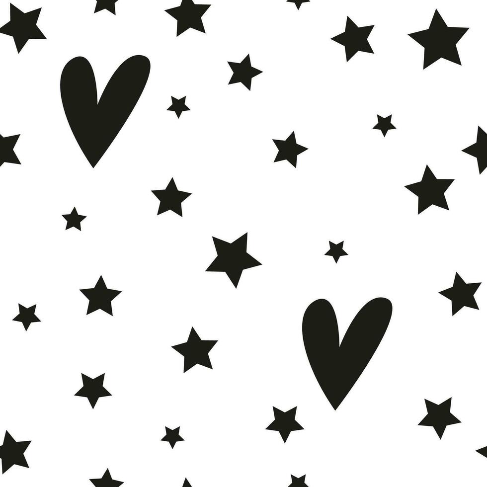 Hearts And Love Seamless Pattern vector