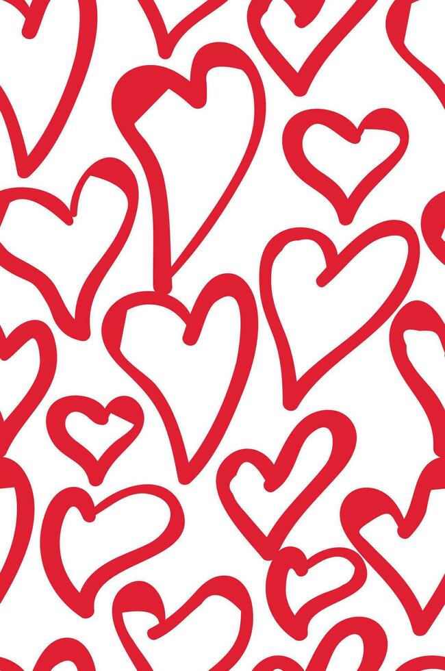 Hearts And Love Seamless Pattern vector