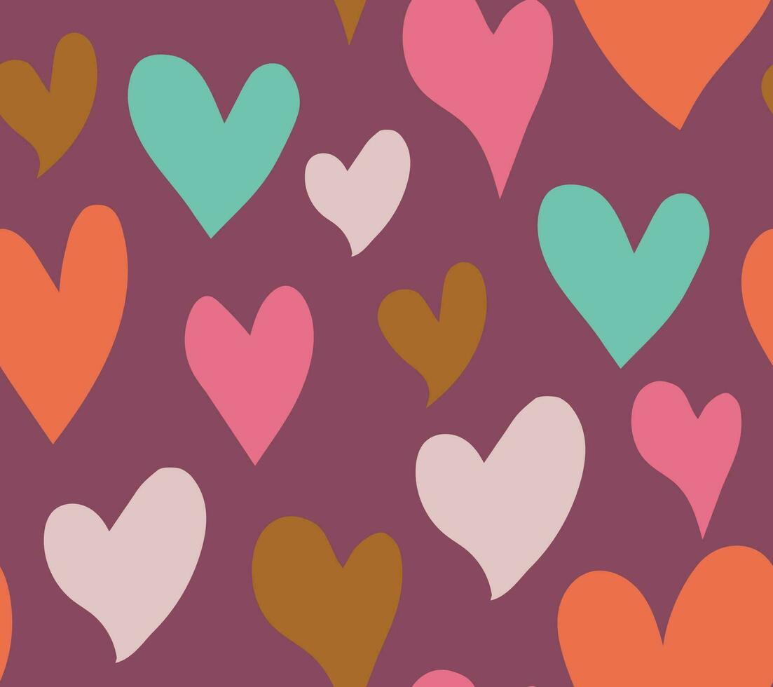 Hearts And Love Seamless Pattern vector