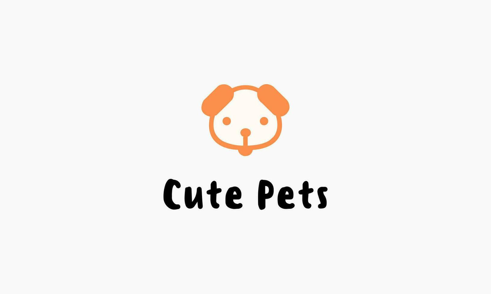 Home pets Logo dog cat design vector template Linear style. Animals Veterinary clinic Logotype concept outline icon.