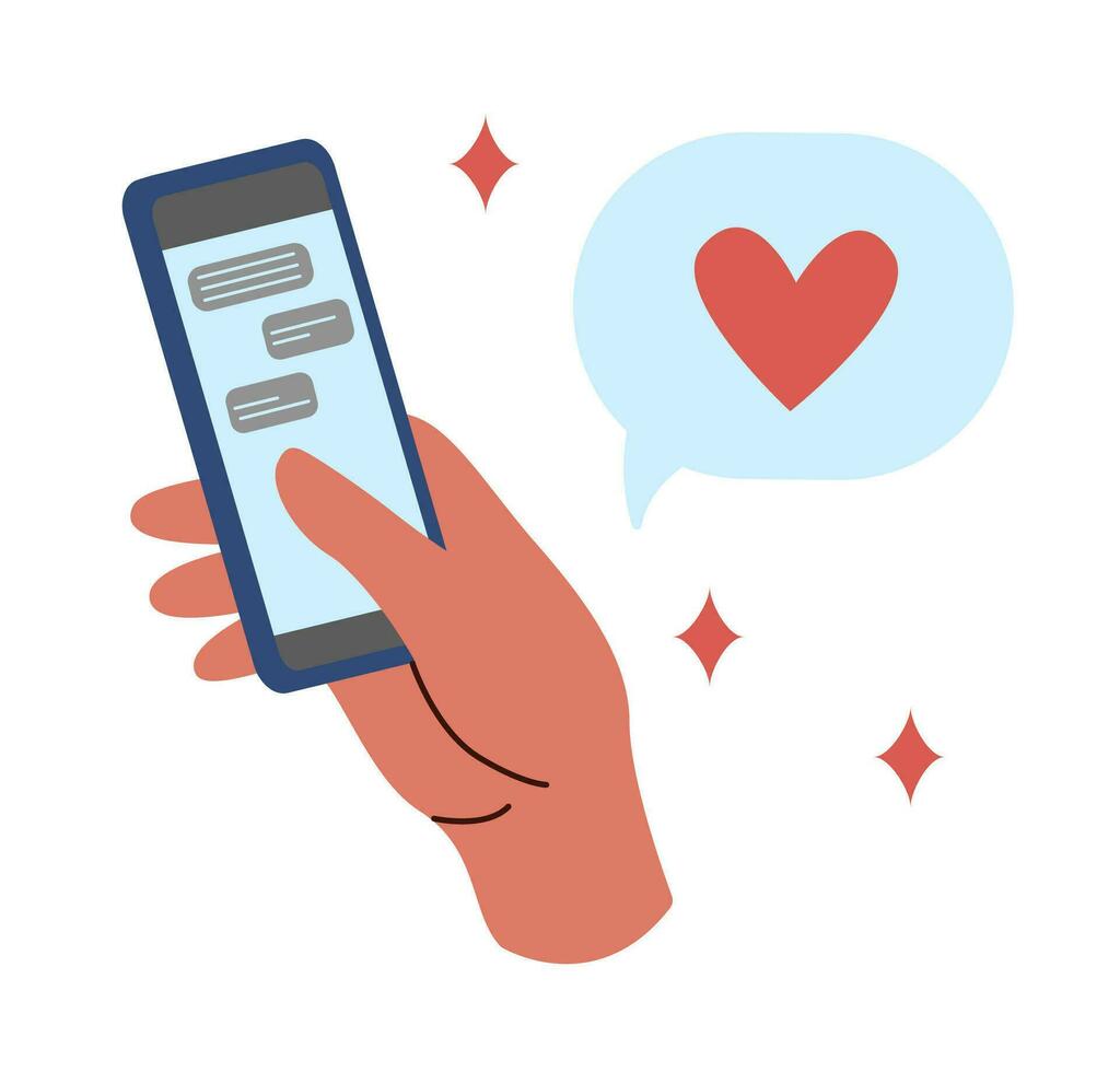 Email notification with letters, congratulations mail. Letters Be my Valentine. FLat vector illustration.
