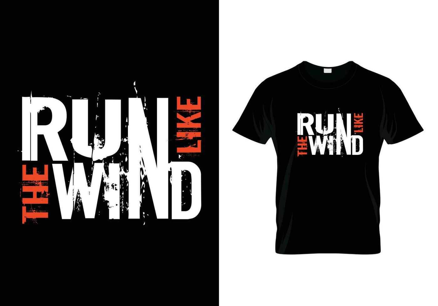 t-shirt Run like the wind vector