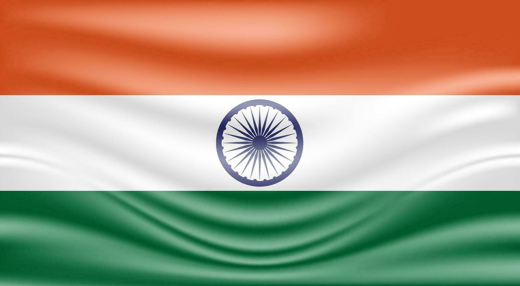 India nación ondulado bandera realista vector antecedentes diseño